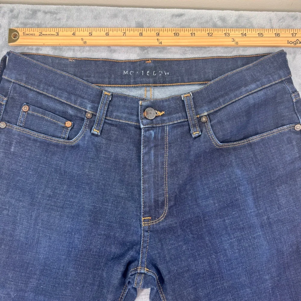 Mott & Bow Mens Straight Leg Dark Wash Denim Jeans Cotton Elastane Size 32 - Picture 3 of 10